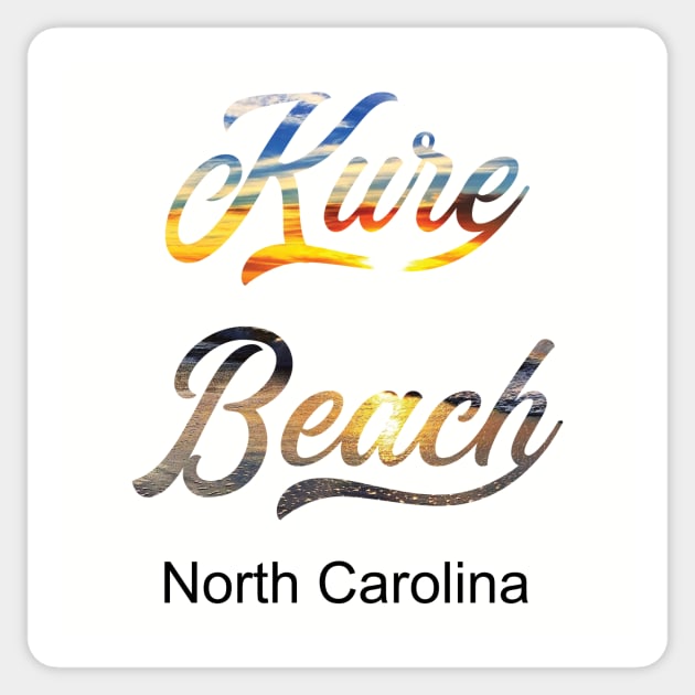 Kure Beach NC Sticker by CoastalDesignStudios